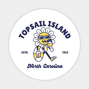 Topsail Island, North Carolina Flower Fun in the Sun Magnet